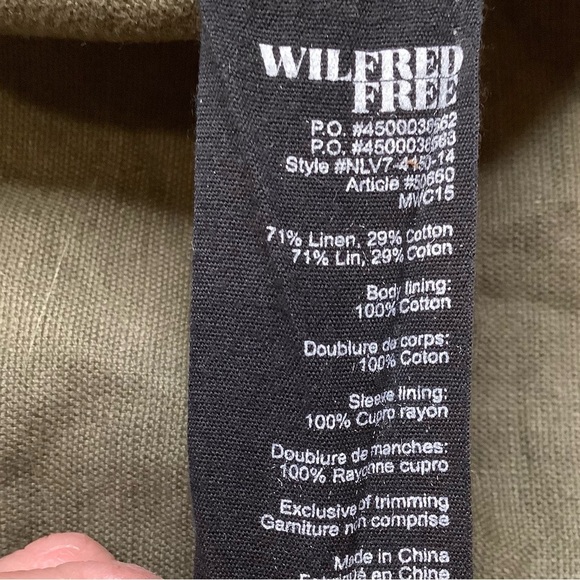 WILFRED FREE Olive Green Moto Jacket Size S - Picture 15 of 16